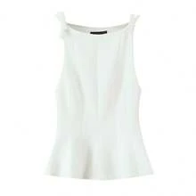 HH-Tops cortos elegantes con lazo liso para mujer, camisetas ajustadas sin mangas con hombros descubiertos, camisetas sin mangas sexis para mujer, chaleco informal Y2K para mujer - Negro - Ver 3