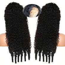 34 Inch Burmese Curly Wig Human Hair 250% Density Human Hair Wig 13x4 HD Lace Front Wigs Human Hair For Women Curly Human Hair Wig Natural Color - Natural Black - 查看 2