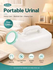 1200 ml Bouteille d'urine portable, Récipient d'urine pour hommes, Bouteille de stockage d'urine d'urgence pour voyage extérieur avec clip, Convient pour le camping, les hommes âgés - 1200 ml - Voir 1
