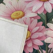1/2/4/6/8/300片装花卉主题餐垫/晾衣垫,粉色雏菊和月光蝴蝶图案。采用优质100%聚酯纤维制成,尺寸约为45厘米*30厘米。色彩柔和清新,耐热。 - 彩色 - 查看 4