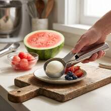 2Pcs Retractable Ball Scooper, Stainless Steel For Ice Cream, Fruit And Desserts, Home & Commercial Use - Large - 2pcs - View 5