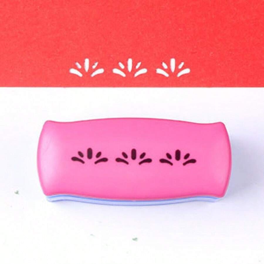 1pc Stamp Embossing Tool, Stamp Planner Hole Punch, Creative Handmade Embossing Tool, Stationery Collection Tool, The Embossing Pattern Is Fixed But The Shell Color Is Random - 1pc - View 1