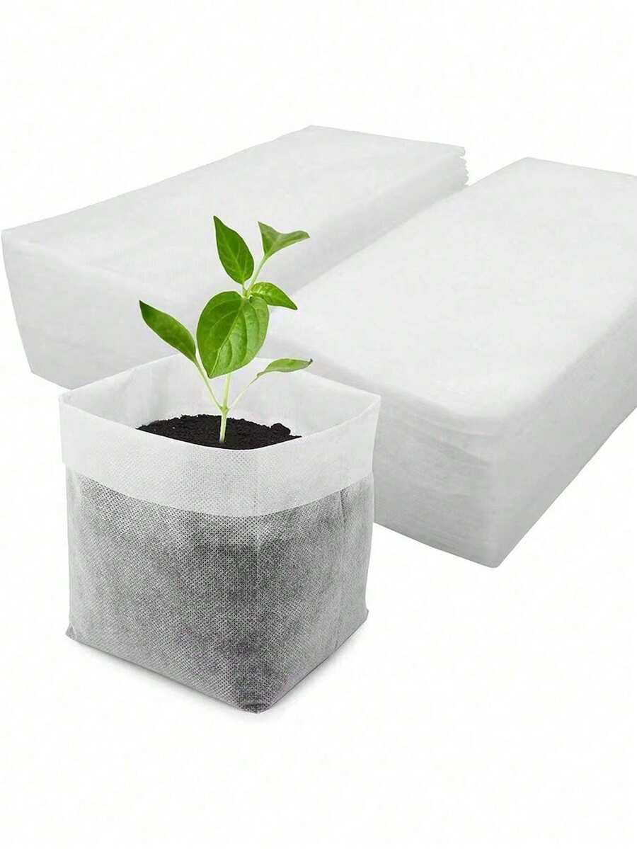 Saatguttöpfe aus Vliesstoff, geeignet für Keimung und Heimgärtnerei, Innen- und Außenbereich, natürlicher minimalistischer Stil - Verschiedenfarbig - Übersicht 1