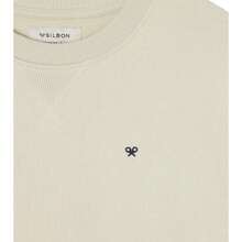 Silbon Minilogo Sweatshirt In Green: Timeless Style And Premium Quality For Men. Made Of Soft Cotton, Regular Cut And Mini Logo Embroidered On The Chest. Perfect For Casual Or More Dressed-Up Looks, Easy To Match And Comfortable For Everyday Wear. An Essential Basic From SILBON! - Green - View 6