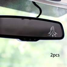 1/2/5pcs Praying Hands Gesture Sticker,Suitable For Laptop, Water Bottle, Tumbler, Phone Case, Tablet, Notebook, Planner, Journal, Car Window - A - View 2