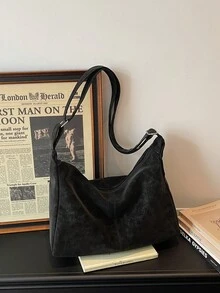 Bolso de hombro para mujer, nuevo diseño de moda, elegante y con estilo - Negro 5 - Ver 6