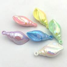 一包5个，约7克，电镀AB彩美人鱼尾巴，网红饰品，可用于制作耳环、手链、项链、手机壳吊坠，以及戒指装饰和发夹装饰。手机壳装饰，情人节礼物佳选。 - 彩色 - 查看 2