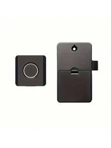 Intelligent Fingerprint Cabinet Lock, One-Button Unlocking, K16 Double Door Cabinet Lock, Compact ABS Fingerprint Drawer Lock - Smart Biometric Security For Home And Office Cabinets, Shoe Cabinets And File Cabinets - Battery Powered (AAA), Easy Installation, No Battery Included, Smart Locks For Home Security - View 2