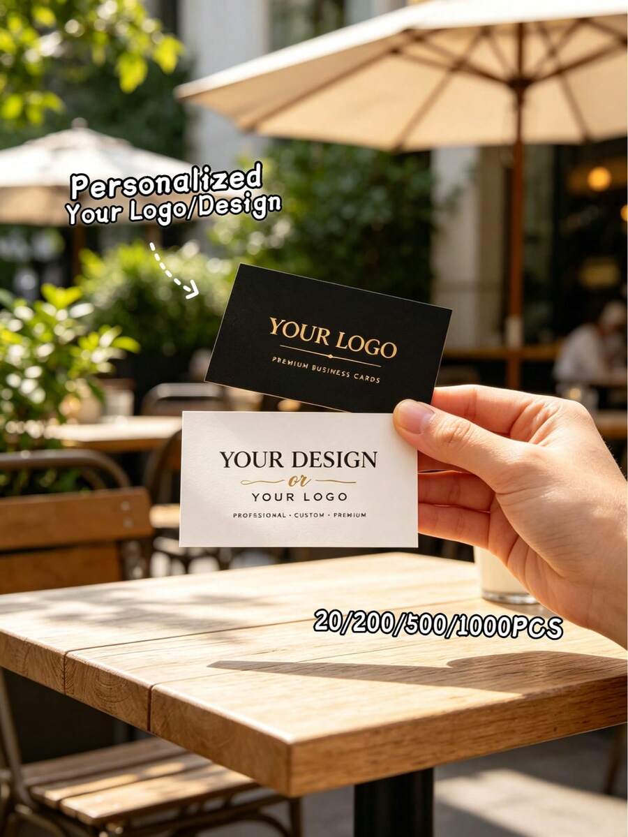 20/200/500/1000張可客製化雙面全彩防水名片含卡套,可印照片與Logo設計的個性化名片,創業家專業社交名片,客製化識別證卡套組 - 彩色 - 查看 1