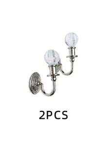 12: Metal Crystal Chandeliers, Mini Realistic Pendant Lights And Wall Lights, With Exquisite Chain Design. Mini Furniture For A Small Living Room Scene Model, Suitable For Dollhouse Scenes, Small Home Decorations. - A - View 12