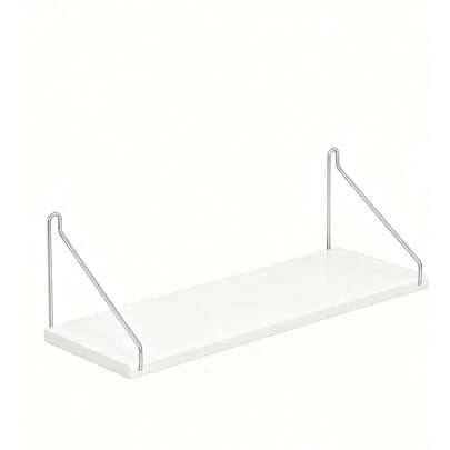 Bộ kệ treo tường không cần khoan lỗ (3 chiếc/1 chiếc) (30cm/40cm/50cm) (có bán lẻ từng chiếc), màu trắng, có khung kim loại, dễ lắp đặt, không cần khoan lỗ, tiết kiệm không gian cho phòng ngủ, phòng tắm, phòng khách và nhà bếp, thích hợp để trưng bày cây cảnh, ảnh và các vật dụng nhỏ.