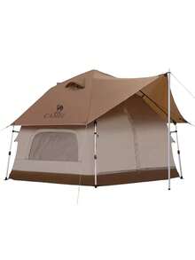 CAMEL CROWN Camping Tent, 2/3Person Tent Sets Up In 10 Mins, Weatherproof Tent For Camping, Festivals, Backyard, Sleepovers, & More - Light Mocha - View 1