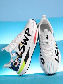 Men's Running Shoes, Versatile Casual Shoes For Men, Suitable For Daily Commute And Leisure, Stylish And Fashionable, Essential For Men's Shoe Collection, Unisex Design, Suitable For All Seasons - White Orchid - View 5