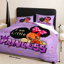 3pcs Bedding Set, Magic Bedding Set, Cute Little Princess Duvet Cover Set (Includes 1 Duvet Cover + 2 Pillowcases, No Pillow Insert), Suitable For Bedroom, Dorm, Home, Machine Washable - Multicolor - View 7