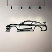 1件/套金屬賽車輪廓牆面裝飾 - 室內外裝飾適用於臥室、家居或露台 - 給汽車愛好者的獨特禮物、家居裝飾、房間裝飾、牆面裝飾禮物、生日畢業禮物 - 黑色 - 查看 8