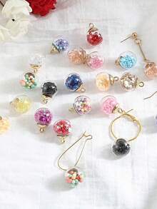 12 piezas de 15*21mm Lentejuelas de colores, lentejuelas en forma de estrella, cuentas redondas, colgante de bola de alta transparencia, accesorios de decoración colgante DIY - Adorno de estrella con lentejuelas - Ver 6
