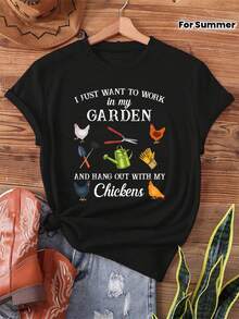 Dam-T-shirts - Svart - Visa 2