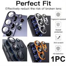 Galaxy S26/S26Plus/S26Ultra Camera Lens Glass Protector Set, Full Coverage Design, Anti-Oil, Anti-Scratch, Anti-Fingerprint, Anti-Dust, Bubble-Free - Black - View 2