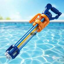 Large Gatling-Style Water Gun, High-Capacity Pull-Action Water Gun, Powerful Long-Range Shooting, Perfect For Summer Pool, Beach, Backyard, Outdoor Water Gun Games, Suitable For All Ages - Multicolor - View 5