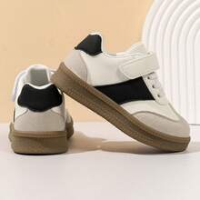 Zapatos casuales retro para niños, zapatillas deportivas unisex de suela blanda y antideslizante con - Beis - Ver 4