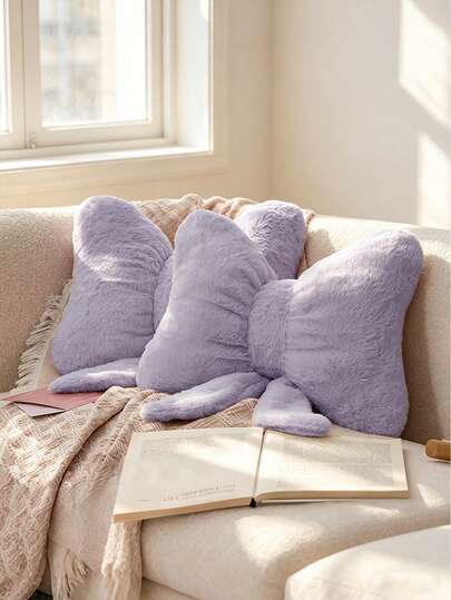 1 Chiếc Gối Trang Trí Hình Bướm Mềm Mại, Lông Xù, Gối Trang Trí Giường Sofa Hình Nơ Dễ Thương, Gối Nhồi Bông Hình Nơ, Gối Lưng Hình Nơ cho Giường, Ghế Sofa, Trang Trí Phòng Khách, Vỏ Gối, Trang Trí Phòng Ngủ, Quà Tặng Cho Phụ Nữ, Gối Ngoài Trời, Gối Sân Vườn, Phong Cách Mùa Hè