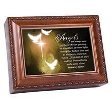 Cottage Garden Angels Near Grieving Woodgrain Rope recortar Music Box Plays Amazing Grace - como en la imagen - Ver 8