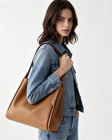 Kate Spade KS KNOTT Shoulder Bag For Women With Adjustable Strap And Large Capacity Bucket Bag - Brown - View 4