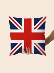 1件英国国旗图案抱枕套，英伦风家居装饰枕套，带拉链，可机洗，适用于沙发、卧室、阳台、农舍、花园、露台，也可作为礼物，四季皆宜（不含枕芯） - 彩色 - 查看 7