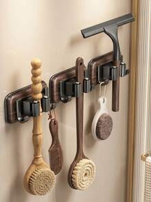 Mop And Broom Holder - Wall-Mounted Kitchen, Bathroom, Garden Storage Clip - Durable Cleaning Accessory Storage Rack, Practical Hook, Storage Racks,Bathroom Rack, Practical Home Storage Hook, Multi-Functional Hook, Utility Hooks - Multicolor - View 11