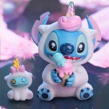 MINISO Disney Stitch Funny Diary 2.0 系列盲盒公仔，趣味造型風格，隨機 PVC 娃娃桌面裝飾，適合桌面擺飾與花園裝飾，生日、聖誕、萬聖節送給粉絲與朋友的完美節日禮物 - A - 查看 7