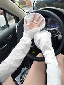 1/3 Pairs Random Summer Short/Long Arm Sleeve Covers, Ice Silk Mesh Thin Arm Sleeves, Suitable For Driving, Outdoor Activities, Beach Vacation, With Anti-Slip And Quick-Dry Features, Wrist Sleeve Design - Multicolor - View 15