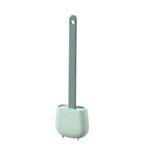 Juego de cepillo de baño sencillo para el hogar, cepillo de baño de plástico montado en la pared con mango largo para una limpieza a fondo - Blanco perla - Ver 5