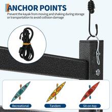 BouPower Heavy-Duty Freestanding Kayak Rack – Industrial Steel Bracket Stand – 2-Tier Storage For Kayaks, Canoes, Support & Paddleboards – Weather-Resistant For Garage, Dock, Or Canopy - Black 2-tier - View 5
