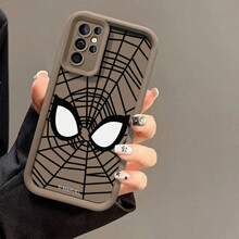 Miniso 1pcs Marvel Spider-Man Minimalist Web & Eyes Monochrome Mask Design Phone Case Suitable For Samsung Galaxy S26 Ultra/S26 Plus/S26/S25 Ultra/S25 Plus/S25/Galaxy S24 Ultra/S24 Plus/S24/S24 FE/S23 Ultra/S23 FE/S22Ultra/S22 Plus/S22/S21 Ultra/S21 Plus/S21/S21 FE/A13/A14/A15/A16/A17/A33/A34/A35/A36/A52/A53/A54/Galaxy Note20Ultra/Galaxy Note20 Galaxy S25 Case Galaxy S25 Case Galaxy S25 Ultra Case Plus Stocking Stuffers The Girlfriend - 黑色 - 查看 5