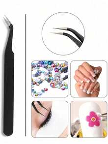 2pcs Diamond Painting Dual-Ended Rhinestone Pen + 1pc Rhinestone Applicator Tool - Acrylic Handle Dual-Tip Wax Crayon, Diamond Painting Tools With Tweezers, Ideal For Picking Up Diamonds And Pearls, Suitable For DIY Nail Art And Jewelry Decoration Projects. - 1pc White - View 5