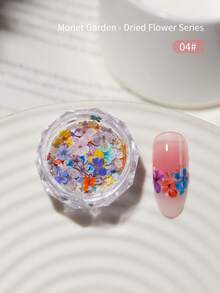 Adesivos de Arte de Unhas com Flores Secas de Jardim Primavera/Verão, Adesivos de Arte de Unhas com Flores Secas Reais, Decoração de Unhas DIY, Encantos de Unhas - Multicolorido - Visão 9