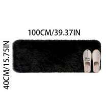 1pc Black Rectangular Decorative Rug, Plush Valentine's Day Bedroom Decor, Small Carpet, Rug, Love Home Decor, Living Room Carpet, Small Living Room Rug, Bedroom Rug, Living Room Home Decor, Outdoor Rug, Washable Carpet - Black - View 14