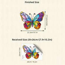 1pc Colorful Bird & Butterfly Static Cling Window Sticker, No Glue Needed, Suncatcher, Home Garden Glass Decal, Party Decoration, RV Window Sticker, Made Of PET Material, Suitable For Indoor And Outdoor Use - Bird Window Stickers - View 4