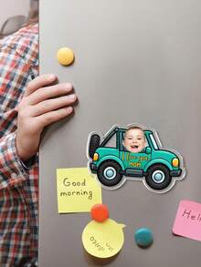 Customized Photo Refrigerator Sticker, Personalized Refrigerator Magnet, Customized Face Cartoon Sticker With Name, 3D Custom Photo Magnets, Save The Date Magnets For Kitchen Decor Souvenir, Wedding Favors - Multicolor - View 18