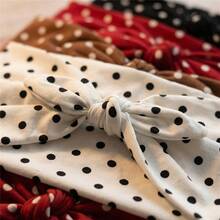 1pc New Solid Color Bow Polka Dot Wide Headband, Suitable For Daily, Festival, Workout, Non-Slip, Breathable, Elastic Sports Headband, Daily & Festival Gift,Travel,Party - Multicolor - View 5