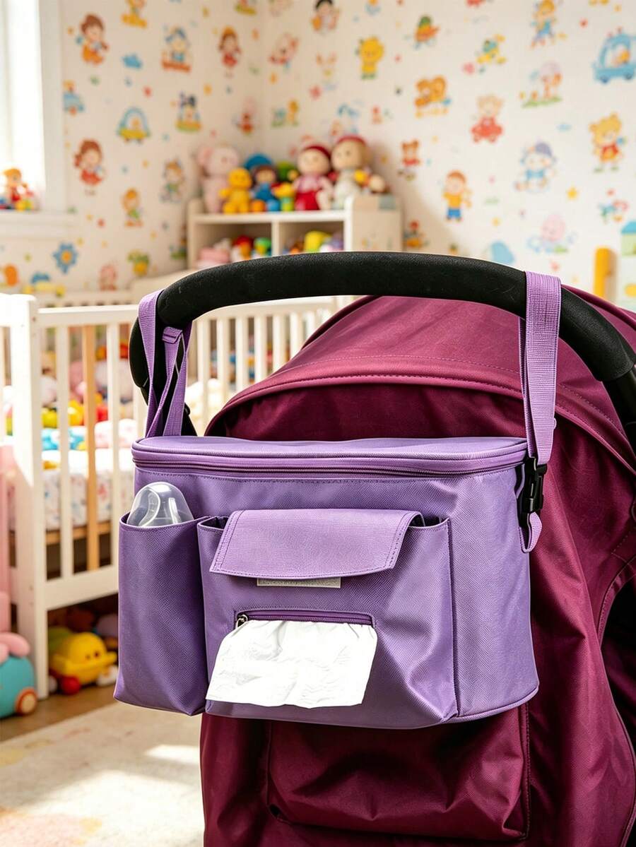 Multi-Function Baby Stroller Hanging Bag, Stroller Storage Bag, Pet Stroller Hanging Bag - Multicolor - View 1