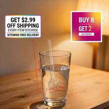 [$2.99 Shipping Included On All Items]10 PCS (Buy 8 Get 2 Free) 4-Inch Reusable Glass Straws, Short Straight Glass Drinking Straws In Clear/Mixed Colors For Cocktails & Juice - 10cm (4-inch) Multi-colored - View 7
