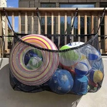 1pc Swimming Pool Hanging Storage Bag, Outdoor Pool Fence Hanging Bag, Large Capacity Swim Ring Storage Bag, Inflatable Toy Storage Bag, Outdoor Inflatable Pool Essential, Beach Holiday Family Gathering Essential, Inflatable Pool Floating Items Portable Storage, Swimming Pool Toys & Swim Rings Storage - Multicolor - View 12