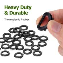 10/20/50pcs Rubber Sealing Rings With Self-Locking Clips - Durable Rubber Gaskets For 3/4 Inch Hose Connectors, Anti-Slip And Leak-Proof Design, Black - A - View 3