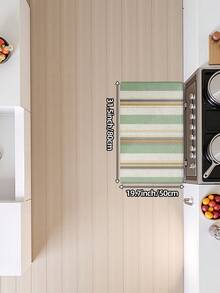 DAJIANG 1pc Bohemian Style Striped Long Kitchen Floor Mat, Outdoor Rug Suitable For Bathroom, Kitchen, Outdoor, Indoor, Hallway, Bedroom, Living Room, Machine Washable, Easy To Clean, Non-Slip Bottom, Suitable For Bedroom Decor, Japanese/Nordic Style Room Decor, Holiday Bathroom Decor, Decorative Rug, Bathroom Accessories, Outdoor Decor - Multicolor - View 13