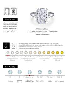 MODIAN 4.5CT D Color Moissanite Ring 925 Sterling Silver Rectangle Lab Diamond Wedding Statement Rings For Women Fine Jewelry - Silver - View 7