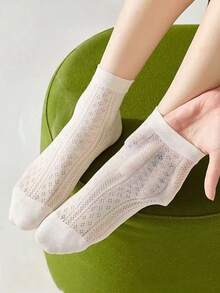 1/2/3/4/5/6 Pairs Women's Breathable Short Socks Set - Lightweight Cotton Ankle Socks For Spring/Summer, Low-Cut Design For Sneakers. No-Show Socks - Multicolor - View 3