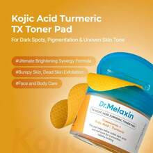 [Dr.Melaxin Official] Dr.Melaxin Kojic Acid Turmeric Skin Care Set - TX Toner Pads + Exfoliating Peel Shot Spray For Dark Spots, Even Skin Tone, Hyperpigmentation, KP Bump Eraser, Korean Skincare Duo - Collagen - Xem 3