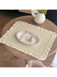 1/2/6/10pcs Korean Ins-Style Heart Lace Small Napkins, Placemats, Coasters, Multi-Purpose Dust Cover, Suitable For Valentine's Day, Wedding, Daily Use - Multicolor - View 3