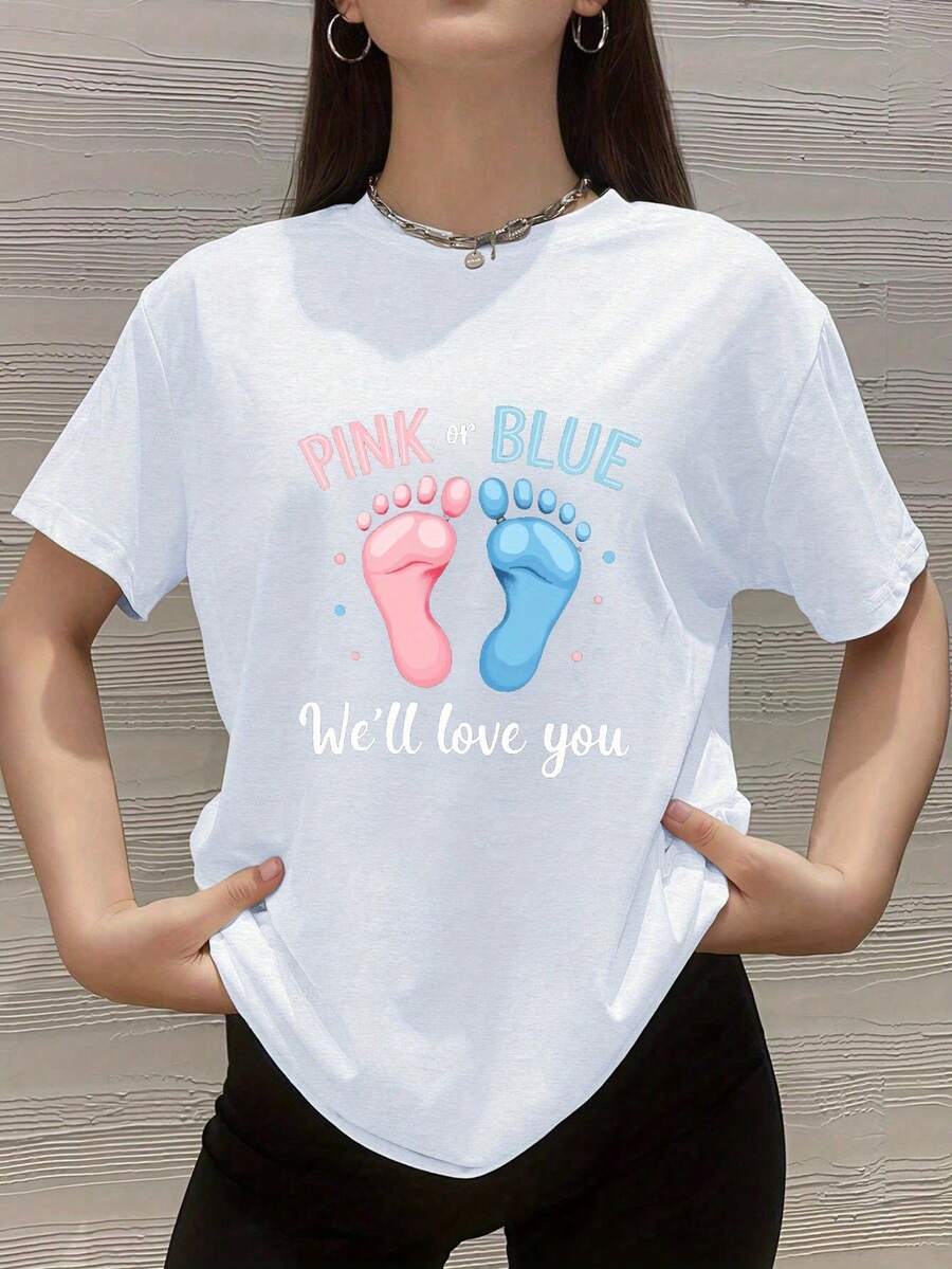 Teediy rosa o azul mujer camiseta cómoda